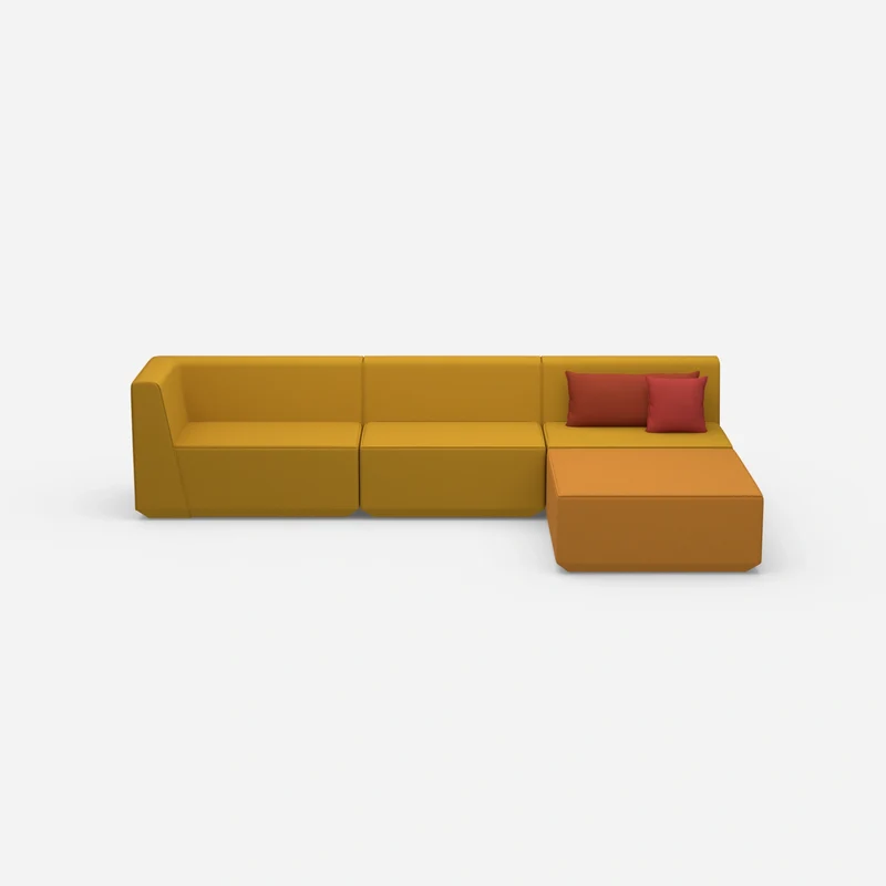 Ecksofa in Gelb