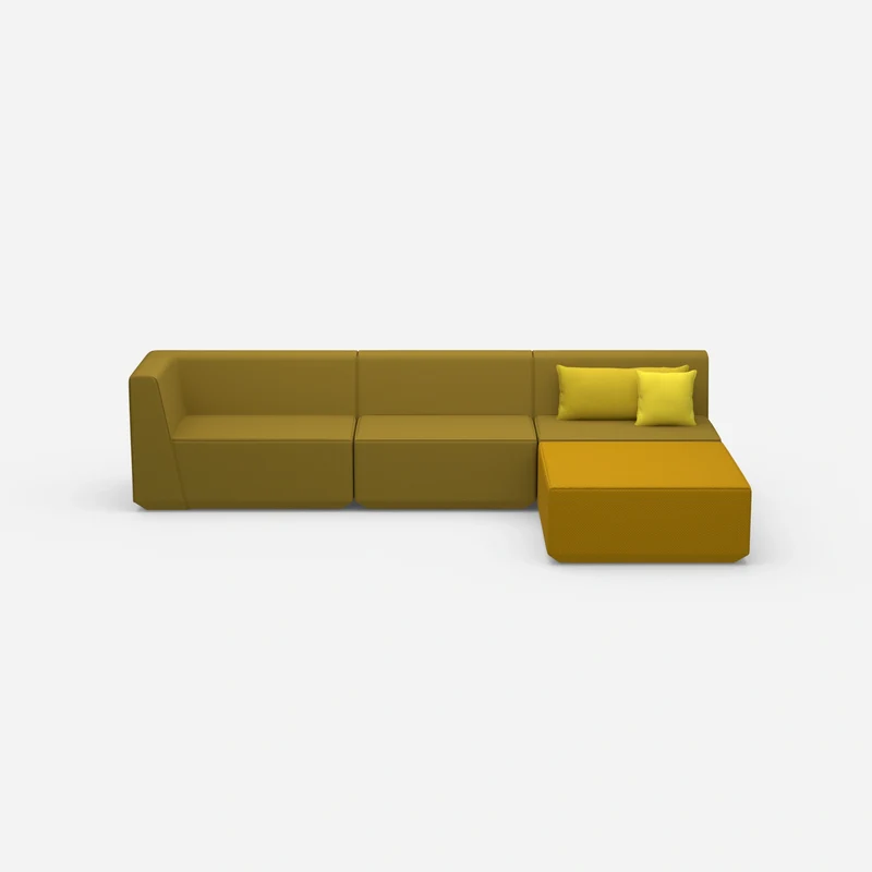 Ecksofa in Gelb