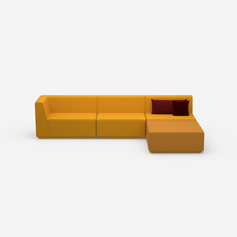 Ecksofa in Gelb