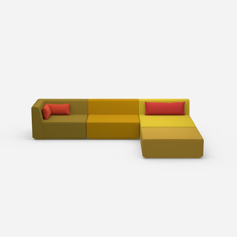 Modulares Ecksofa groß zum Schlafen