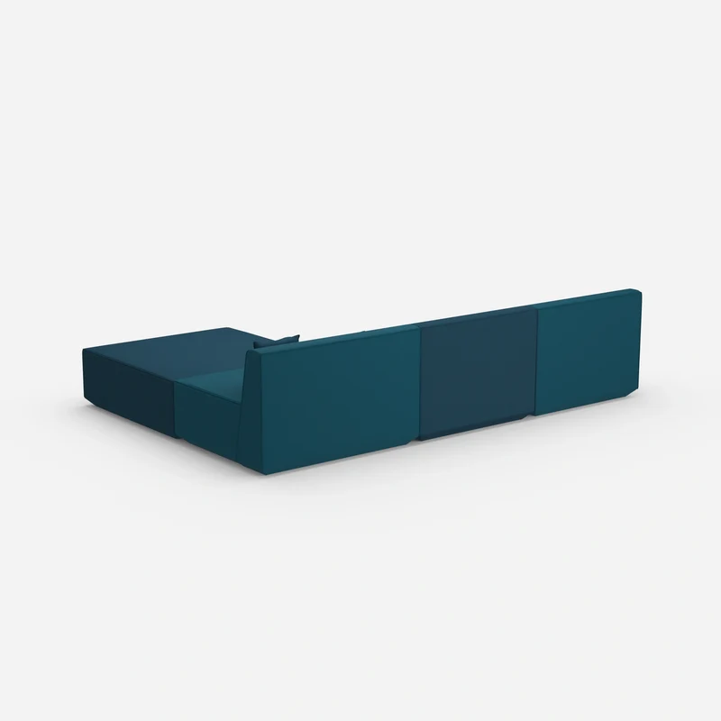 Modulares Ecksofa blau