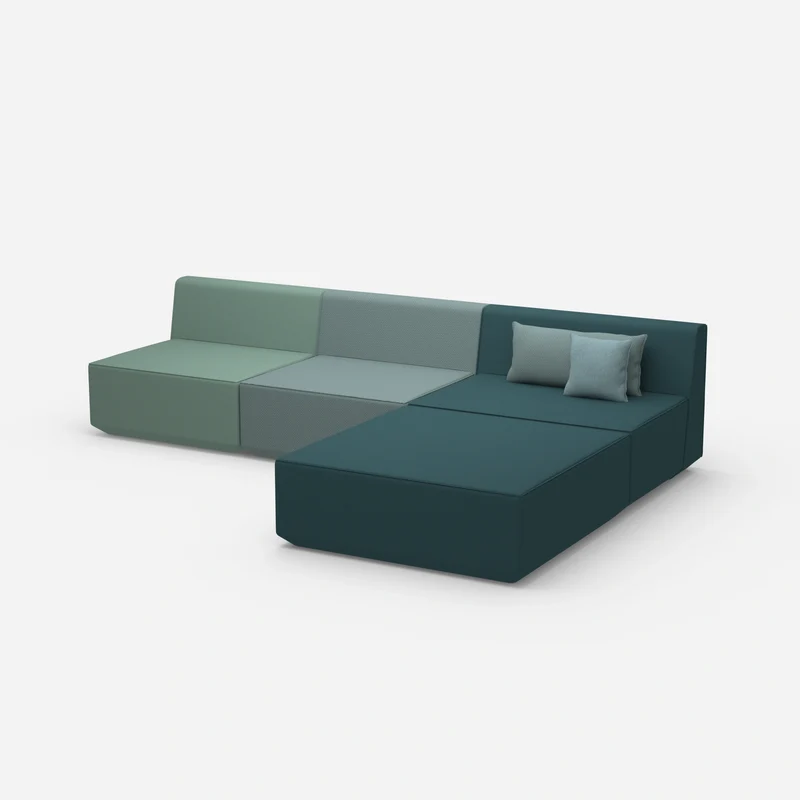 Modulares Ecksofa blau