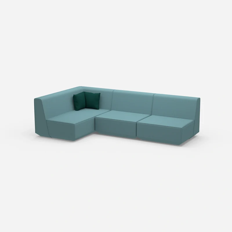 Blaue Eckcouch