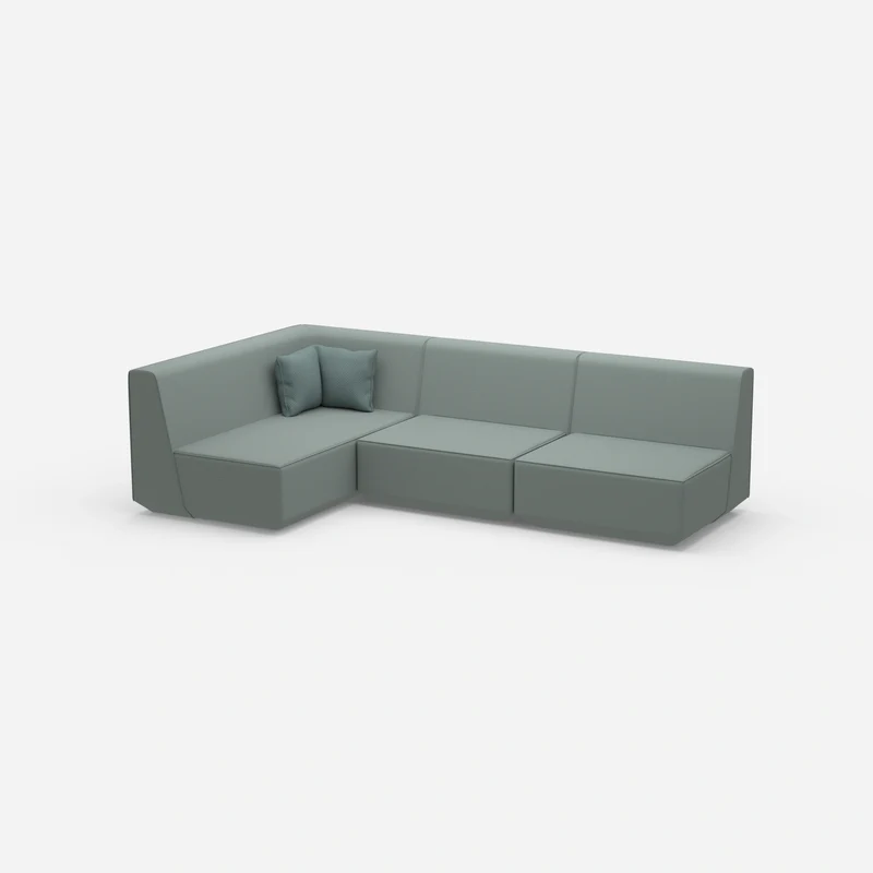 Blaue Eckcouch