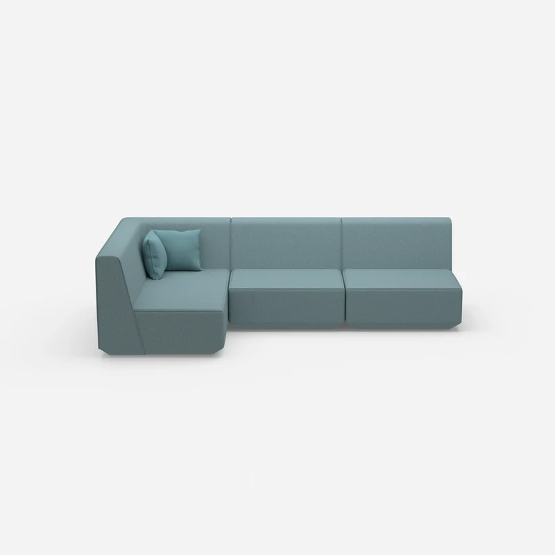 Blaue Eckcouch