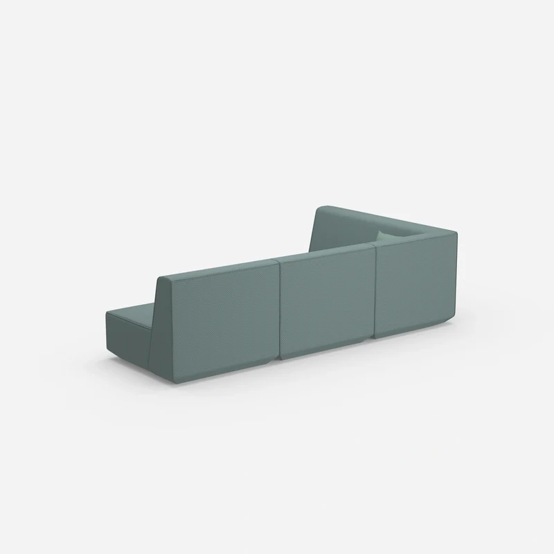 Blaue Eckcouch