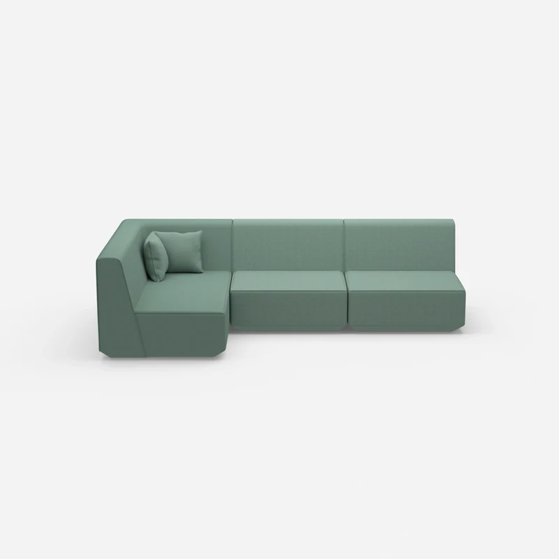 Blaue Eckcouch