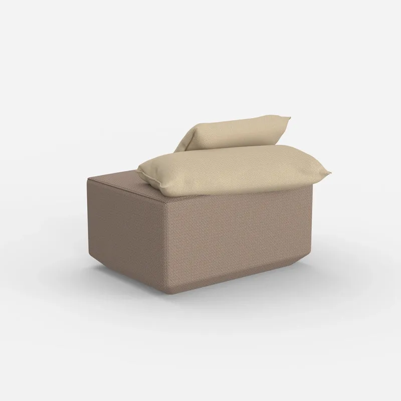 Sitzpouf taupe modern