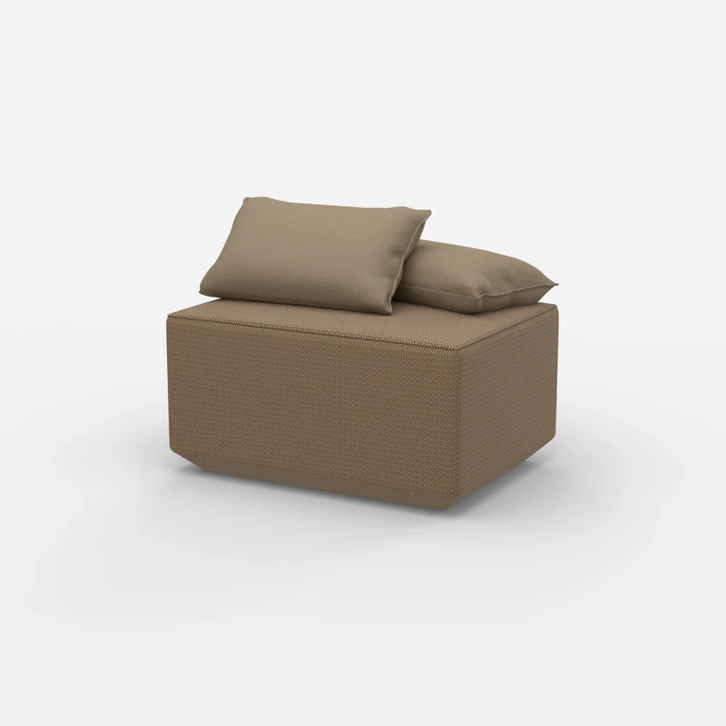 Sitzpouf taupe modern