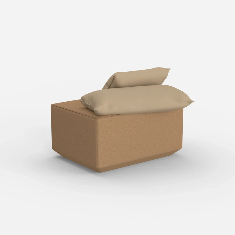 Sitzpouf taupe modern