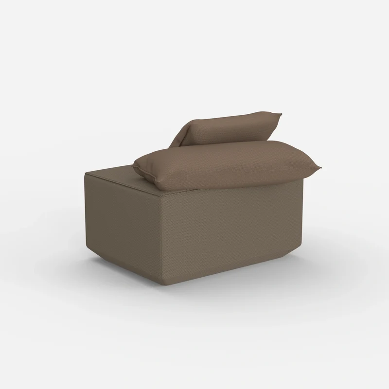 Sitzpouf taupe modern