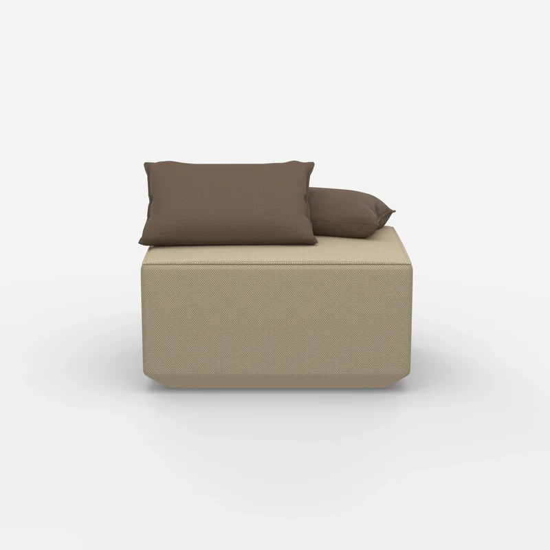Sitzpouf taupe modern