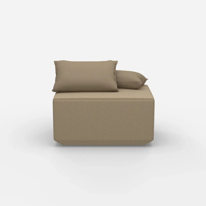 Sitzpouf taupe modern