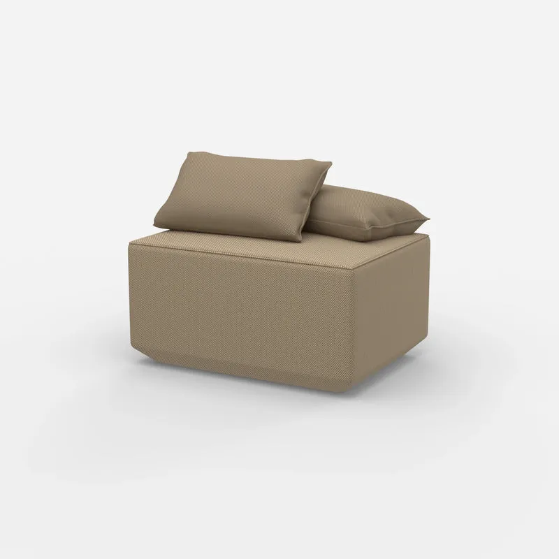 Sitzpouf taupe modern