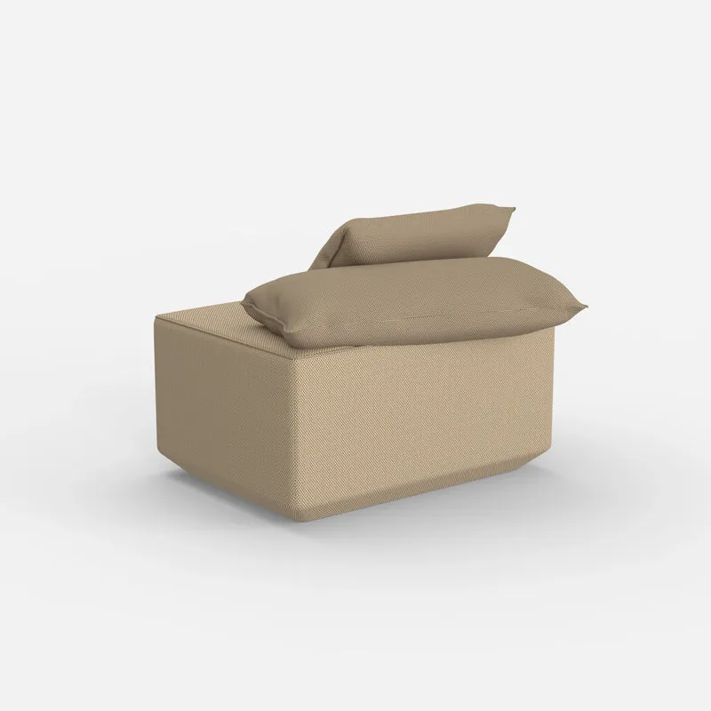 Sitzpouf taupe modern
