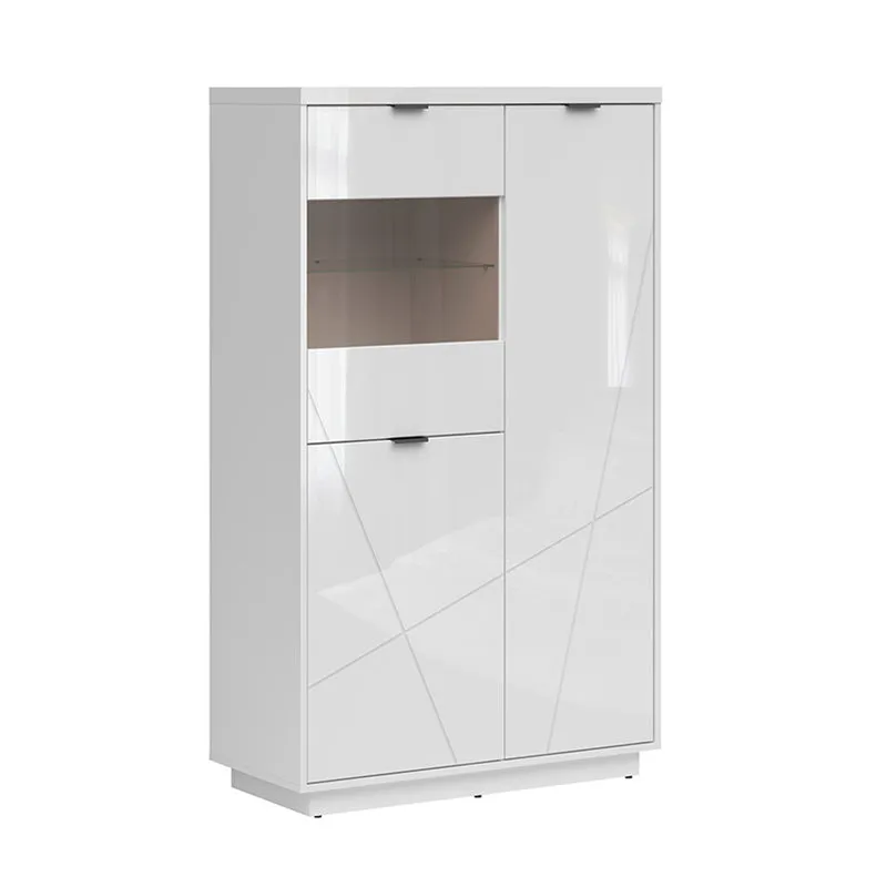 Vitrine 3 portes Sven Blanc
