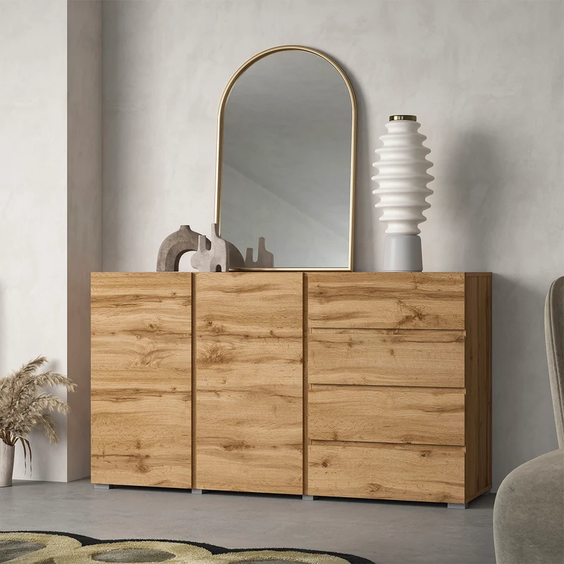 Buffet 2 portes 4 tiroirs Maxis Bois
