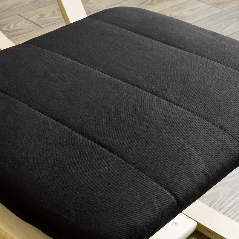 SoBuy FST38-SCH Repose pieds rembourré, Repose jambes- Noir