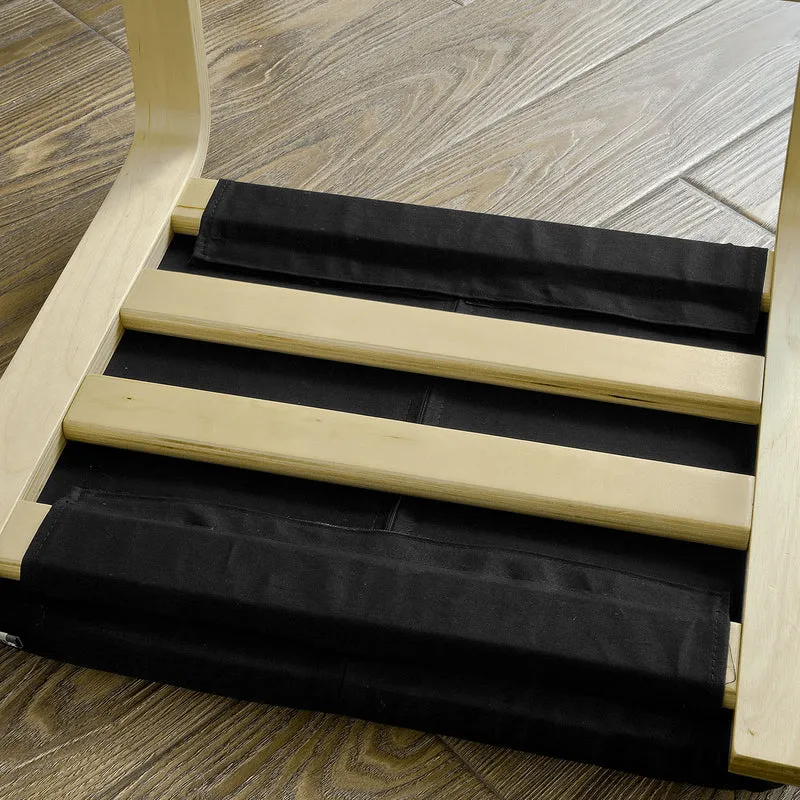 SoBuy FST38-SCH Repose pieds rembourré, Repose jambes- Noir