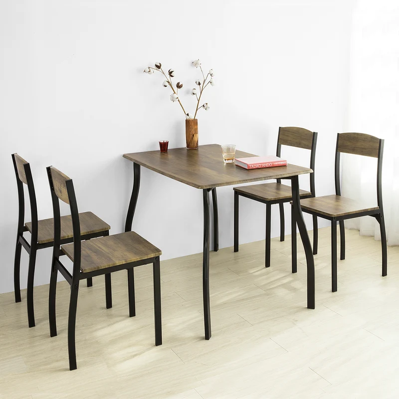 SoBuy OGT29-N Table à Manger en Métal Style Industriel Table de Cuisine Table de Repas