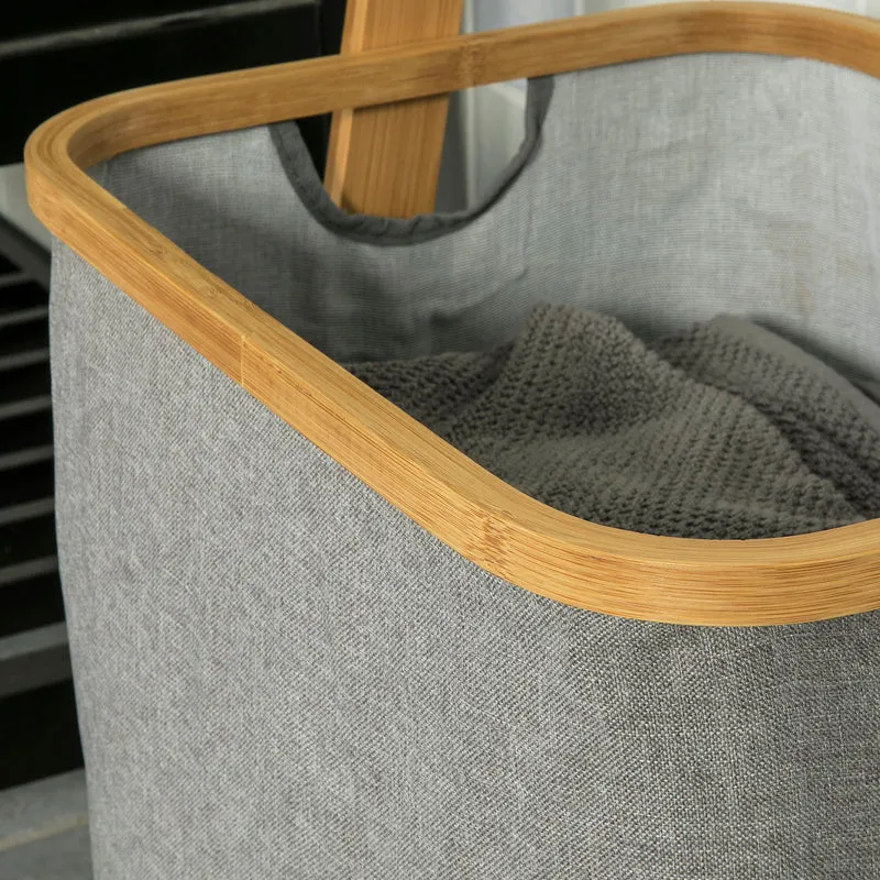 sebuyfr.comG263-N Échelle Porte-Serviettes Support pour Serviettes sans Perçage avec 1 Panier à Linge Amovible et 3 Barres
