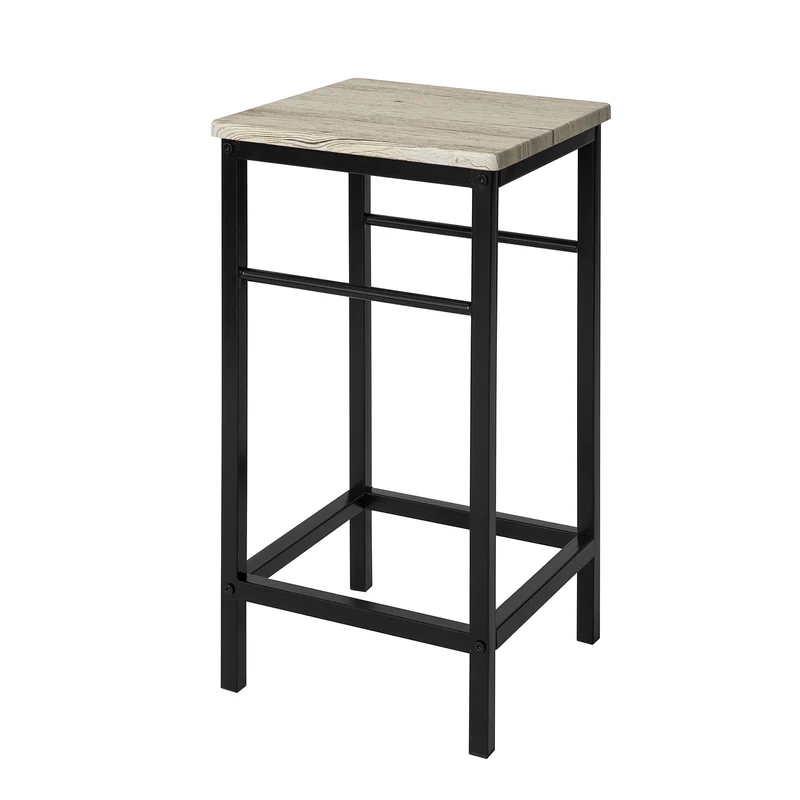 SoBuy FST71-Nx2 Lot de 2 Chaises Tabourets de Bar Cuisine avec Repose-Pieds