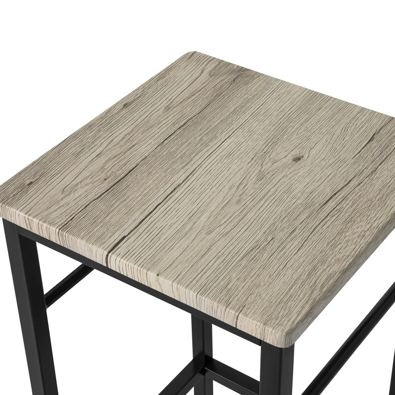 SoBuy FST71-Nx2 Lot de 2 Chaises Tabourets de Bar Cuisine avec Repose-Pieds