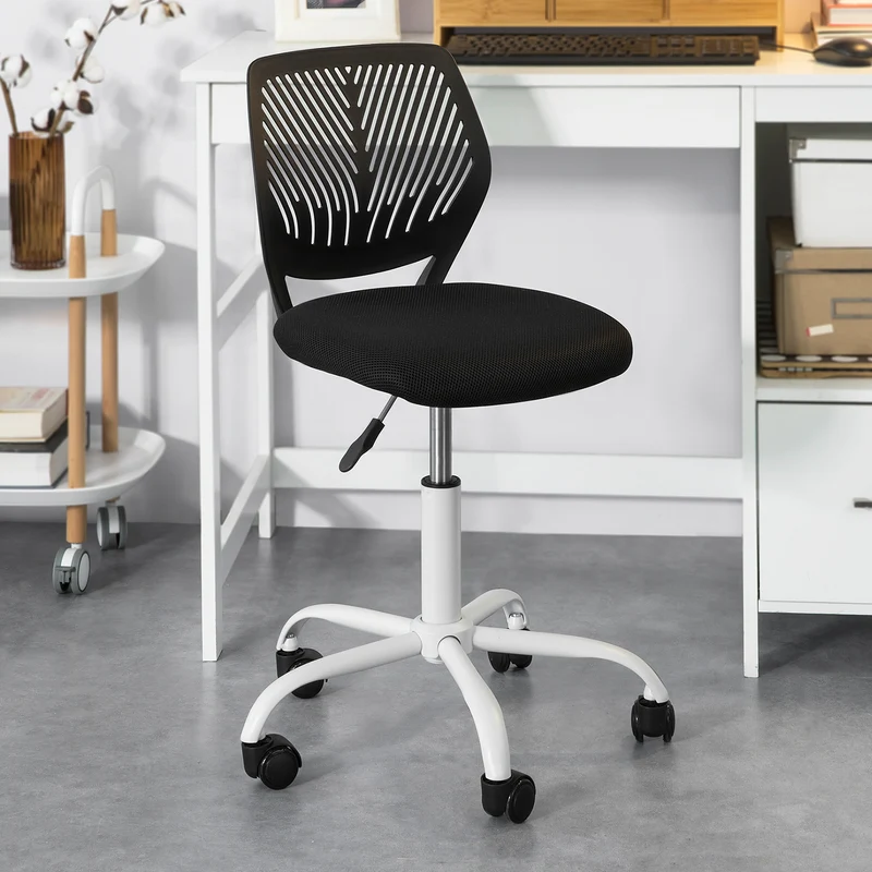 SoBuy FST64-SCH Chaise de Bureau Ergonomique Fauteuil Pivotant Chaise pour Ordinateur Hauteur Réglable -Noir