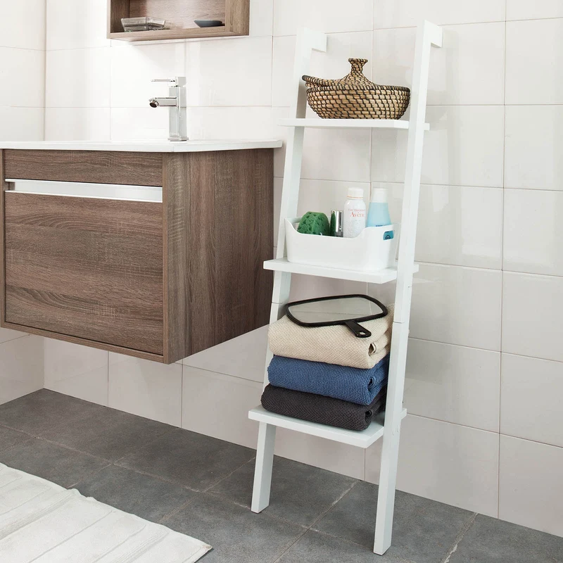 sebuyfr.comG32-W Étagère murale style échelle pour salon salle de bain Meuble de rangement