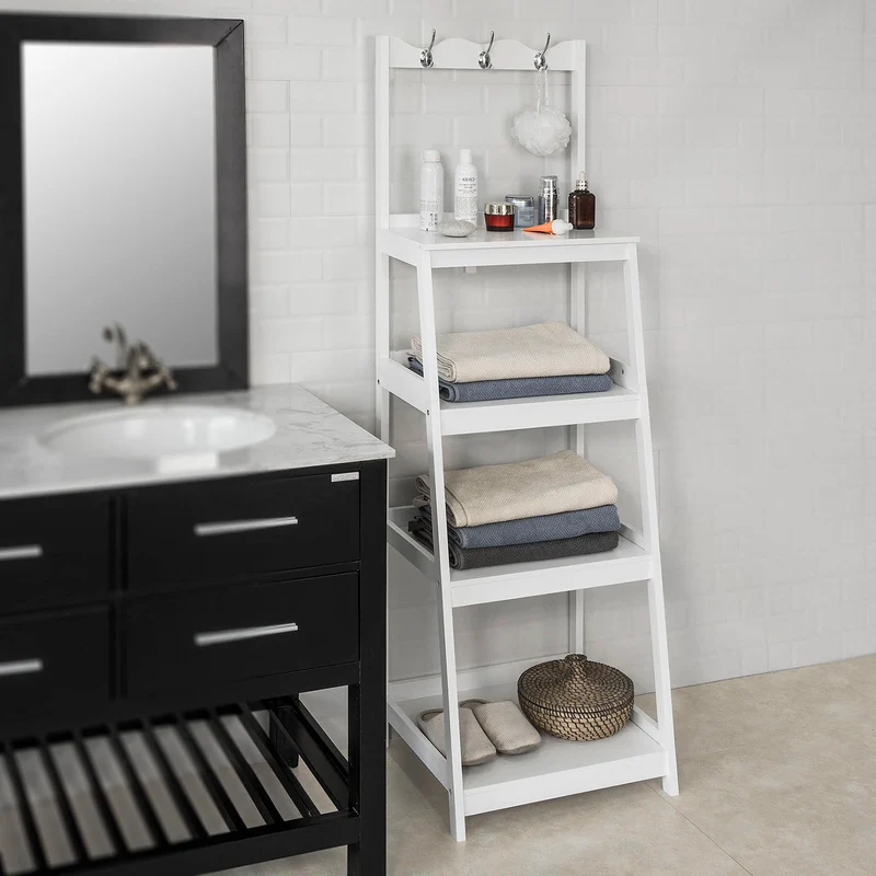 sebuyfr.comG279-W Étagère de Rangement style Échelle Meuble Colonne Salle de Bain Entrée