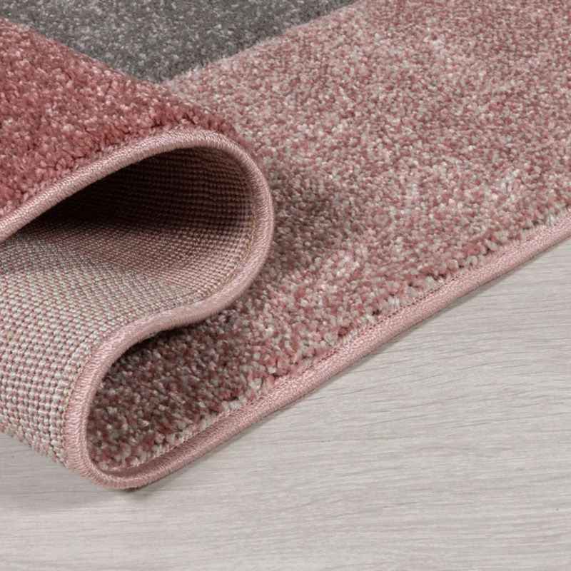 Tapis Cosmos Rose et gris