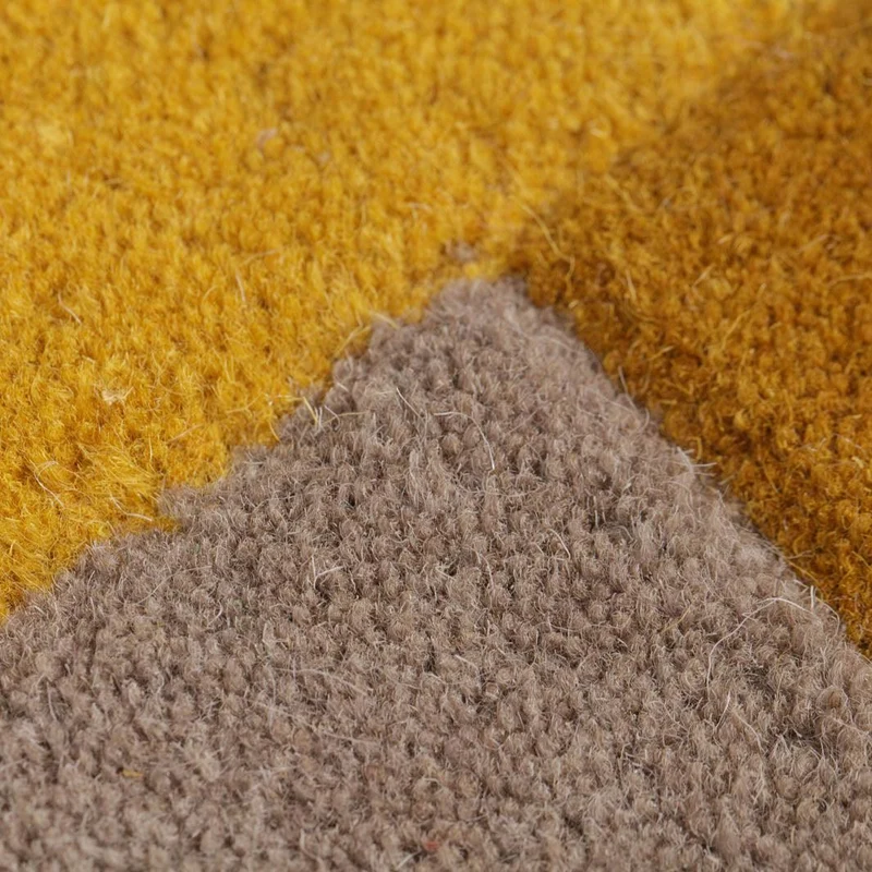 Tapis de couloir graphique 60x230cm jaune