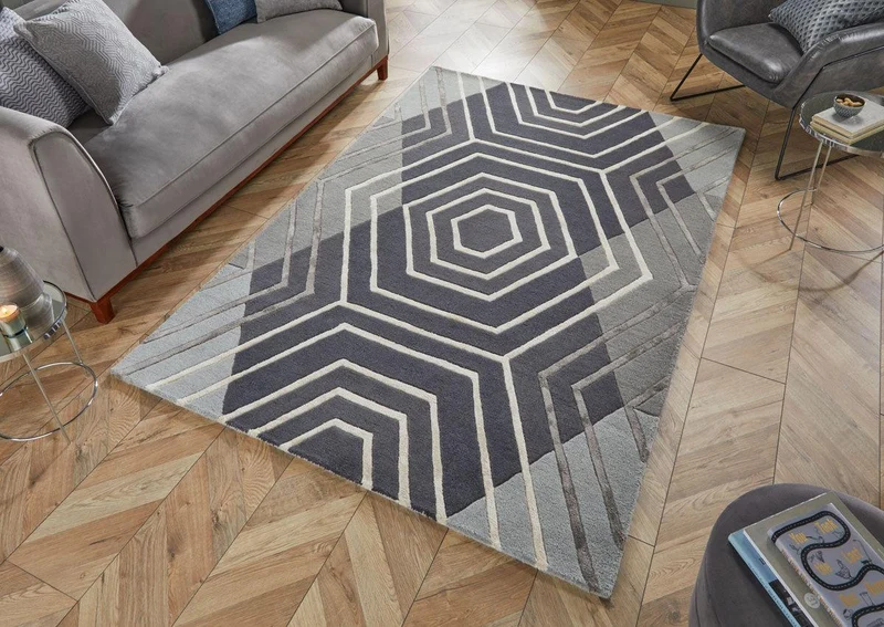 Tapis en laine Harlow Gris