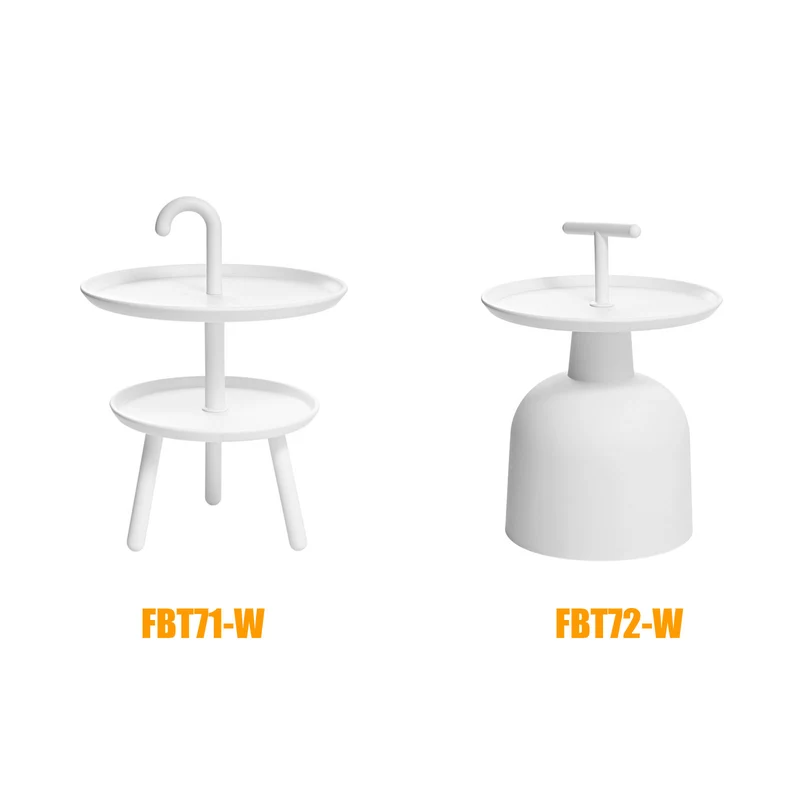 SoBuy FBT71-W Table d’Appoint Design Guéridon Table Basse à 2 Niveaux de Haute Qualité