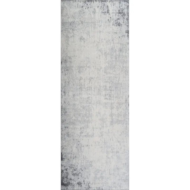 Tapis de Couloir Abstrait Utrecht Moderne Blanc/Gris