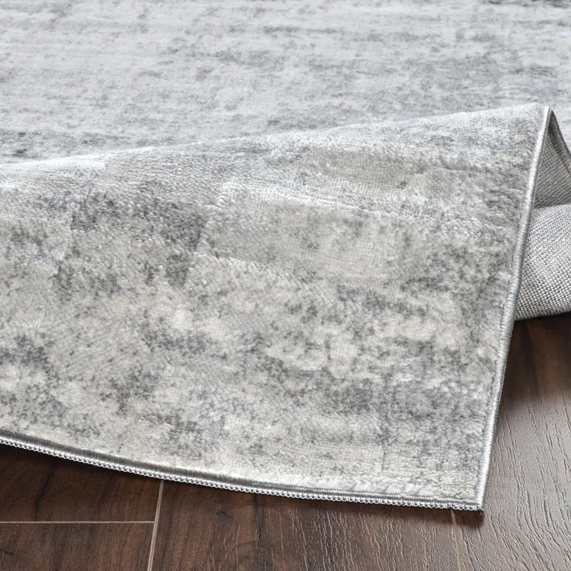 Tapis de Couloir Abstrait Utrecht Moderne Blanc/Gris