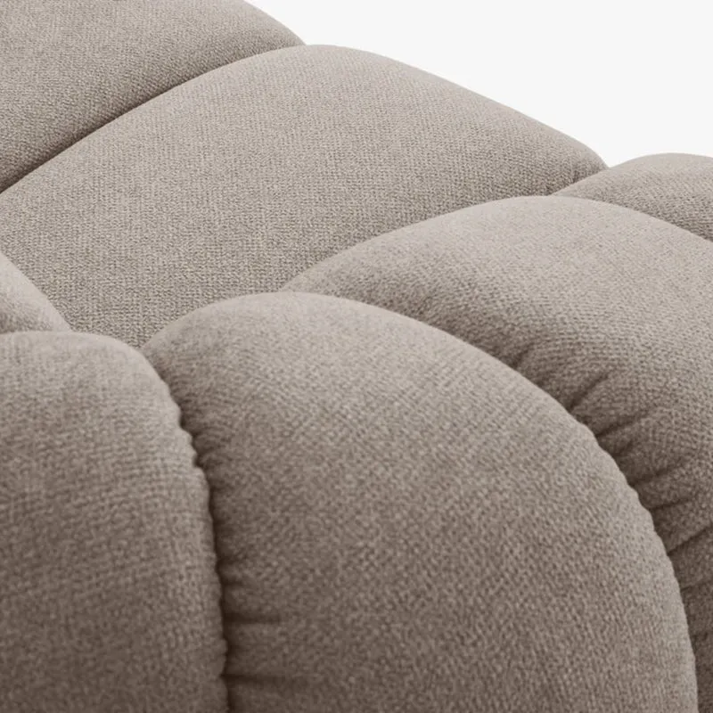 Canapé MICADONI Diana 2 places en velours structuré beige foncé