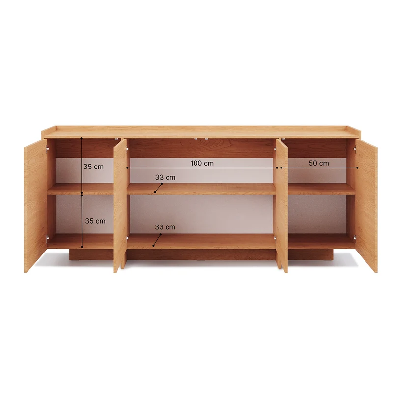 Buffet 4 portes Japandi Bois