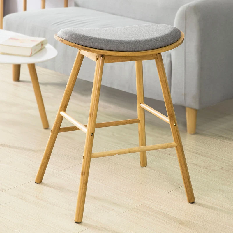 SoBuy FST57-DG Tabouret de Bar Tabouret Haut Cuisine avec Repose-Pieds et Coussin
