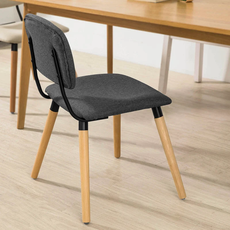 SoBuy FST54-DG Cuisine Chaise de Bureau à Manger avec Dossier de Siège Rembourré