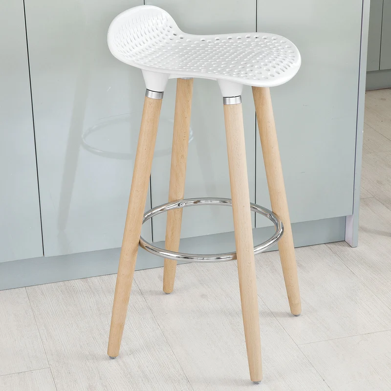 SoBuy FST35-W Tabouret de bar cuisine avec repose-pieds haute qualité