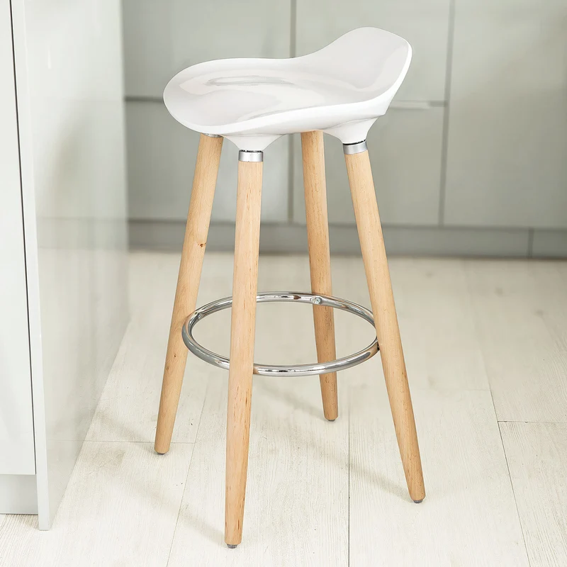 SoBuy FST34-W Tabouret de bar cuisine avec repose-pieds haute qualité
