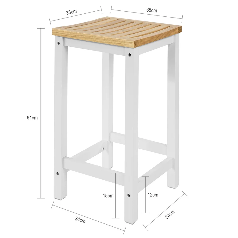 SoBuy FST29-WN Banc d'angle en Bois avec Repose-Pieds,FST29-WN