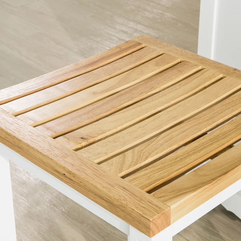 SoBuy FST29-WN Banc d'angle en Bois avec Repose-Pieds,FST29-WN