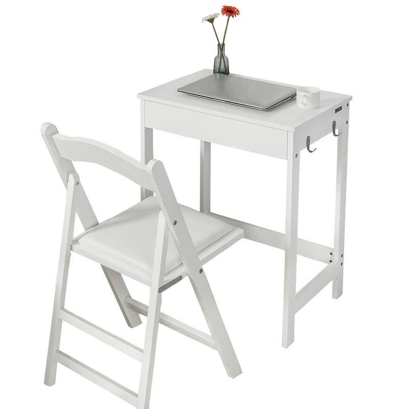 SoBuy FST06-W Chaise pliante en bois avec assise rembourrée, Chaise pliable pour Cuisine