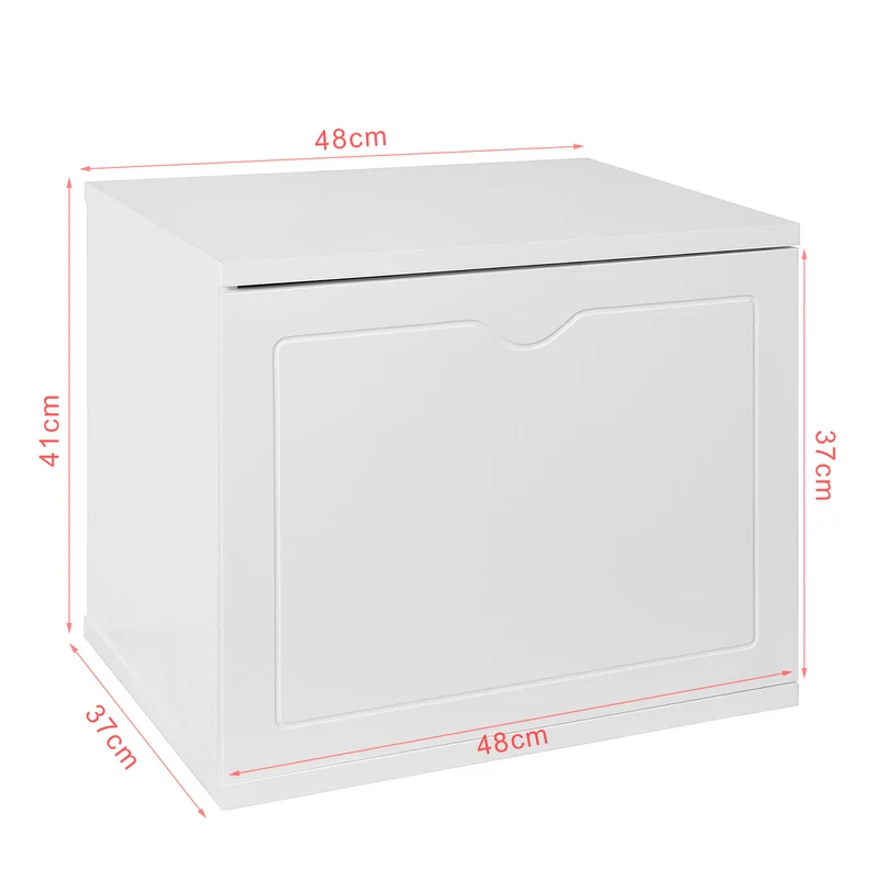 SoBuy FSR46-W Banc de rangement salle de bain panier à linge meuble d'entrée