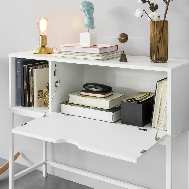 SoBuy FSB21-W Table Console Table d'appoint Table d'Entrée Bureau Informatique pour Ordinateur