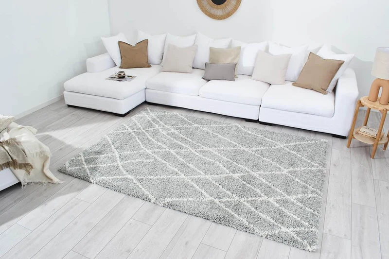 Tapis shaggy style Berbère ALBI Gris
