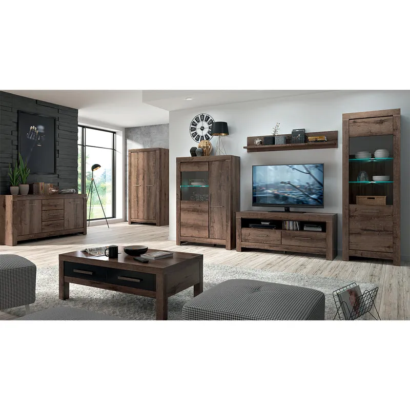 Vitrine 2 portes Adam Bois foncé