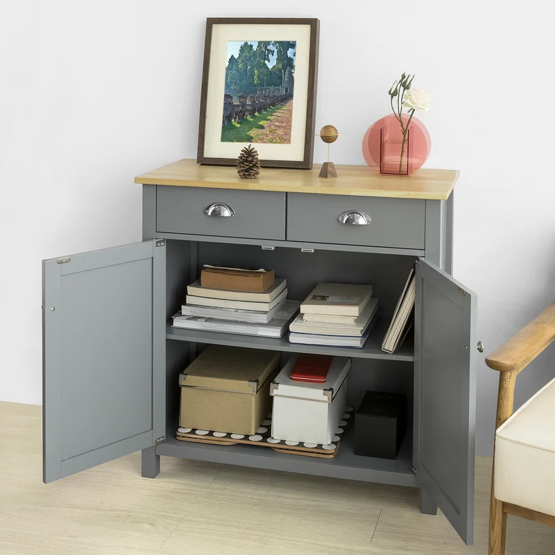 SoBuy FSB25-HG Buffet Commode Armoire de Rangement Table Console Meuble de Rangement pour entrée Chambre Salon